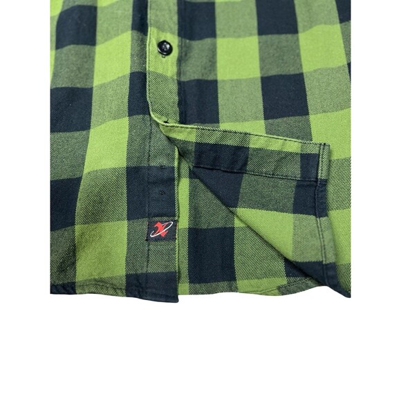 Milwaukee Leather Flannel Shirt Mens M Green Plaid Performance Apparel Button Up - Picture 3 of 10